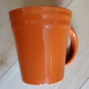 Rachael Ray Orange Double Ridge Coffee Tea Cup Mug New With Defect